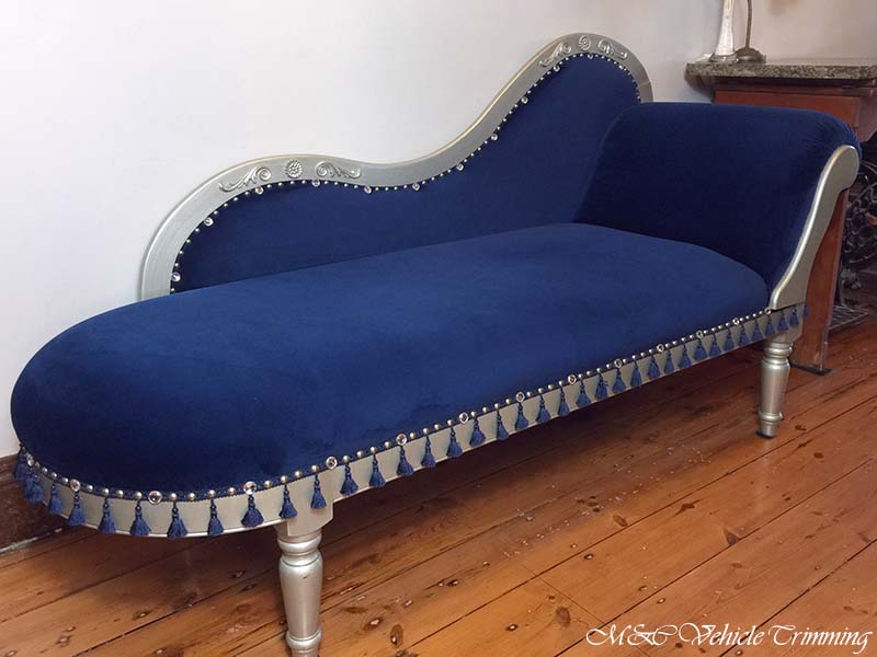 Custom chaise longue upholstery